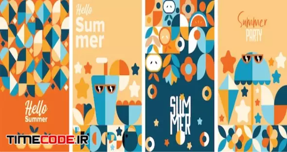 Summer Party Background And Poster Template Summer Flyer And Book Cover Vector Illustration