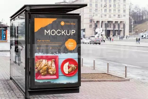 City Food Billboard Mock-up