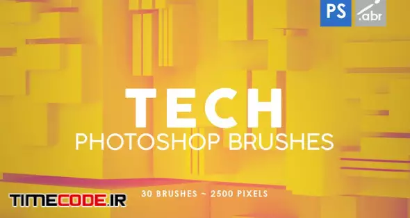 30 Tech Photoshop Stamp Brushes