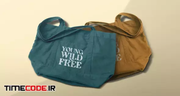 Flat Lay Canvas Tote Bag Mockup
