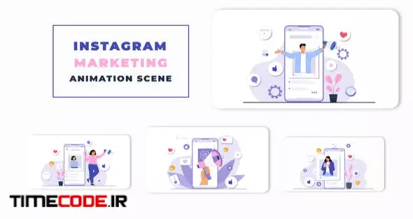 Instagram Marketing Animation Scene