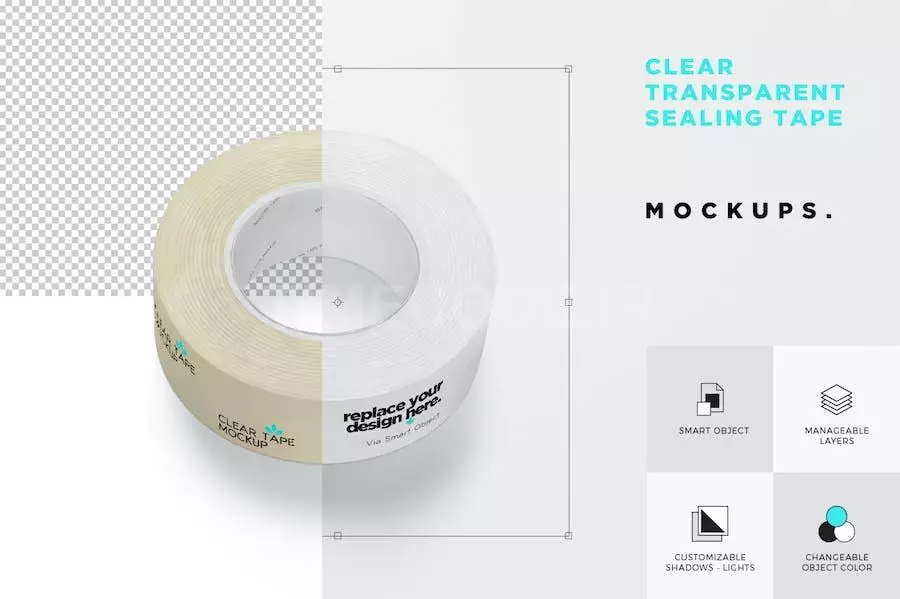 Clear Sealing Tape Mockups