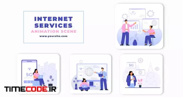 Internet Services Animation Scene
