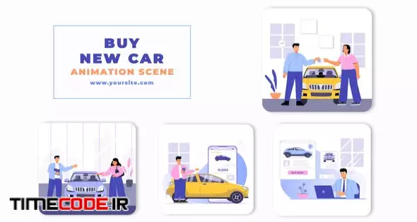 Buy New Car Animation Scene After Effects Template