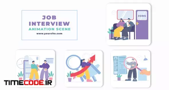 After Effects Job Interview Animation Scene