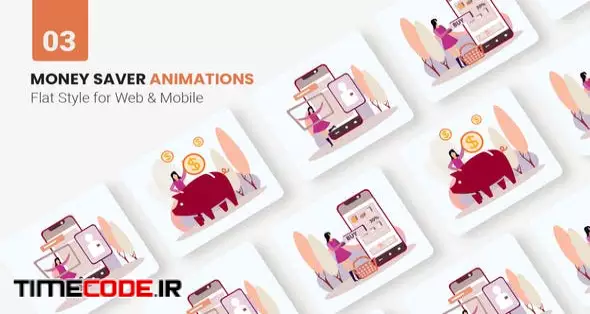 Money Saver Animations - Flat Concept
