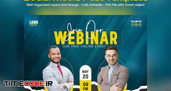 Digital Marketing Live Webinar Social Media Post And Instagram Post Web Banner Template