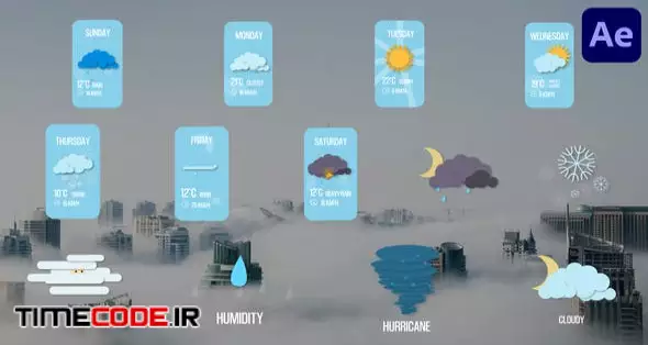 Weather Forecast Titles For After Effects