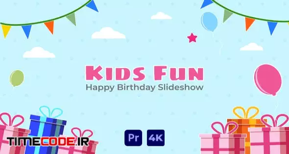 Kids Fun - Happy Birthday Slideshow | Premiere Pro MOGRT