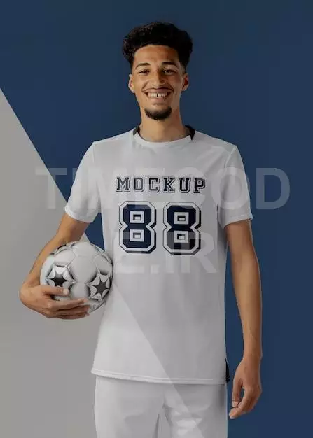 Male Soccer Player Apparel Mock-up
