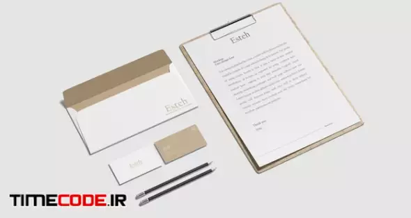 Top Angle View Of Stationery Branding Mockup