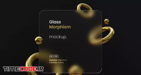 Interface Presentation Mockup With Frosted Glass Morphism Effects 3d Render