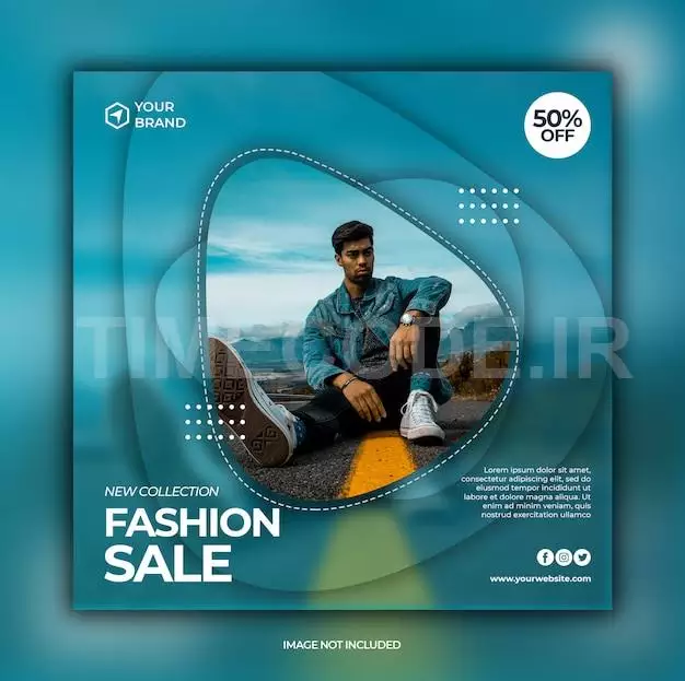 Fashion Sale Banner For Social Media Post Template