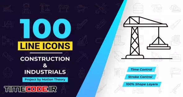 100 Construction Line Icons
