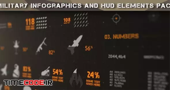 Military Infographics And Hud Elements Pack