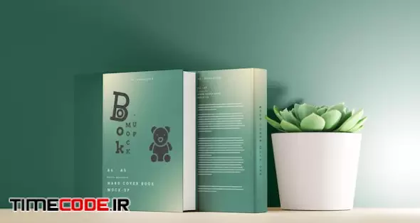 Hard Cover Book Mockup Scene