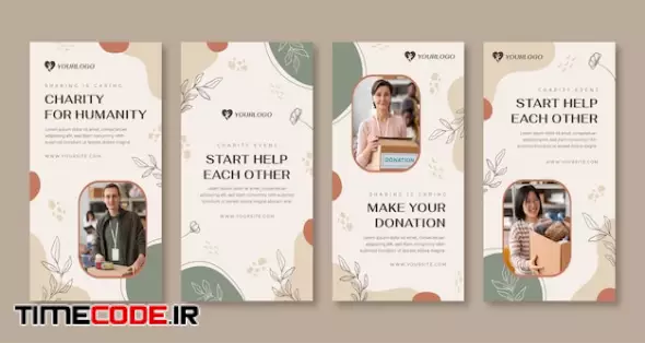 Hand Drawn Flat Design Charity Event Instagram Stories