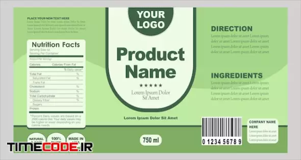 Vector Template Packaging Label Product