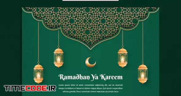 Ramadhan Ya Kareem Greeting Card Template Design