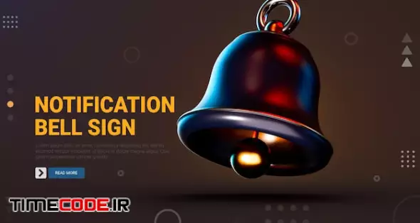 3d Render Gold Metallic Bell Icon On Dark Background Concept For Alarm Attention Care Of Time