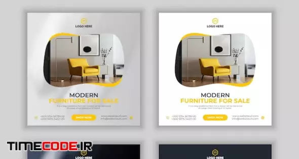 New Modern Furniture Social Media And Instagram Post Template Design