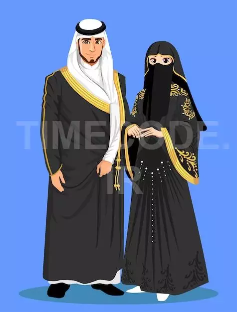 Saudi Arabian Brides With Black Clothes.