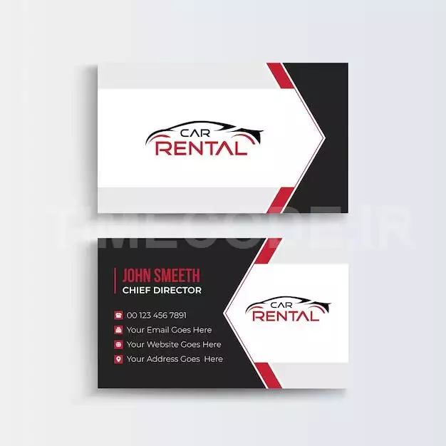 Business Card For A Rental Company