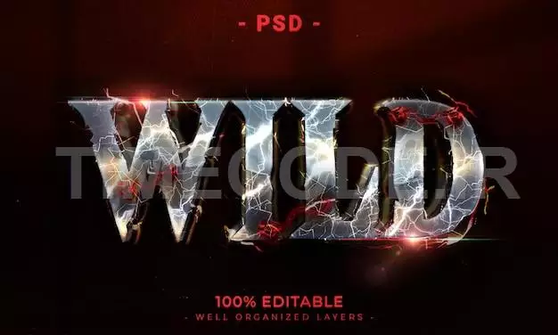 3d Editable Text Effect Style With Background