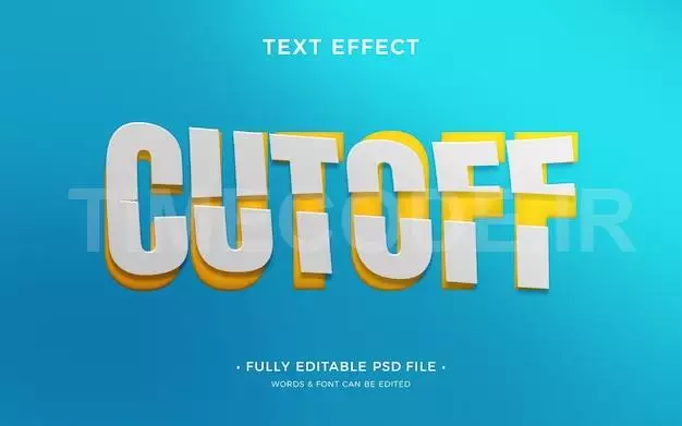 Plastic Cut Text Effect