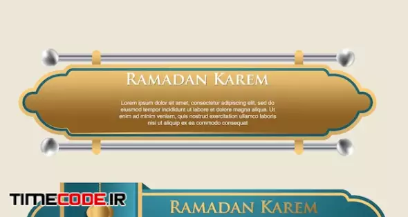 Set Of Banners Template With Islamic Design