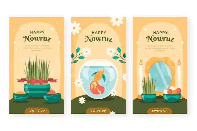 Flat Happy Nowruz Instagram Stories Collection