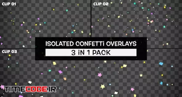 Isolated Confetti Overlays Pack