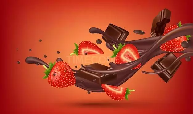 دانلود وکتور شکلات و توت فرنگی