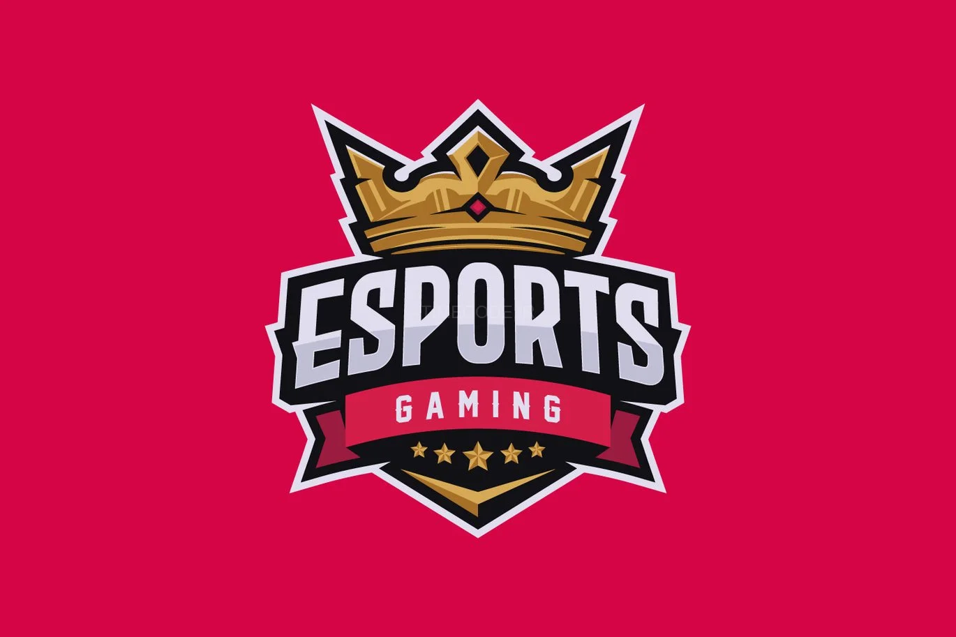 دانلود فایل لایه باز لوگو تاج پادشاهی Crown Esport Logo Template تایم کد