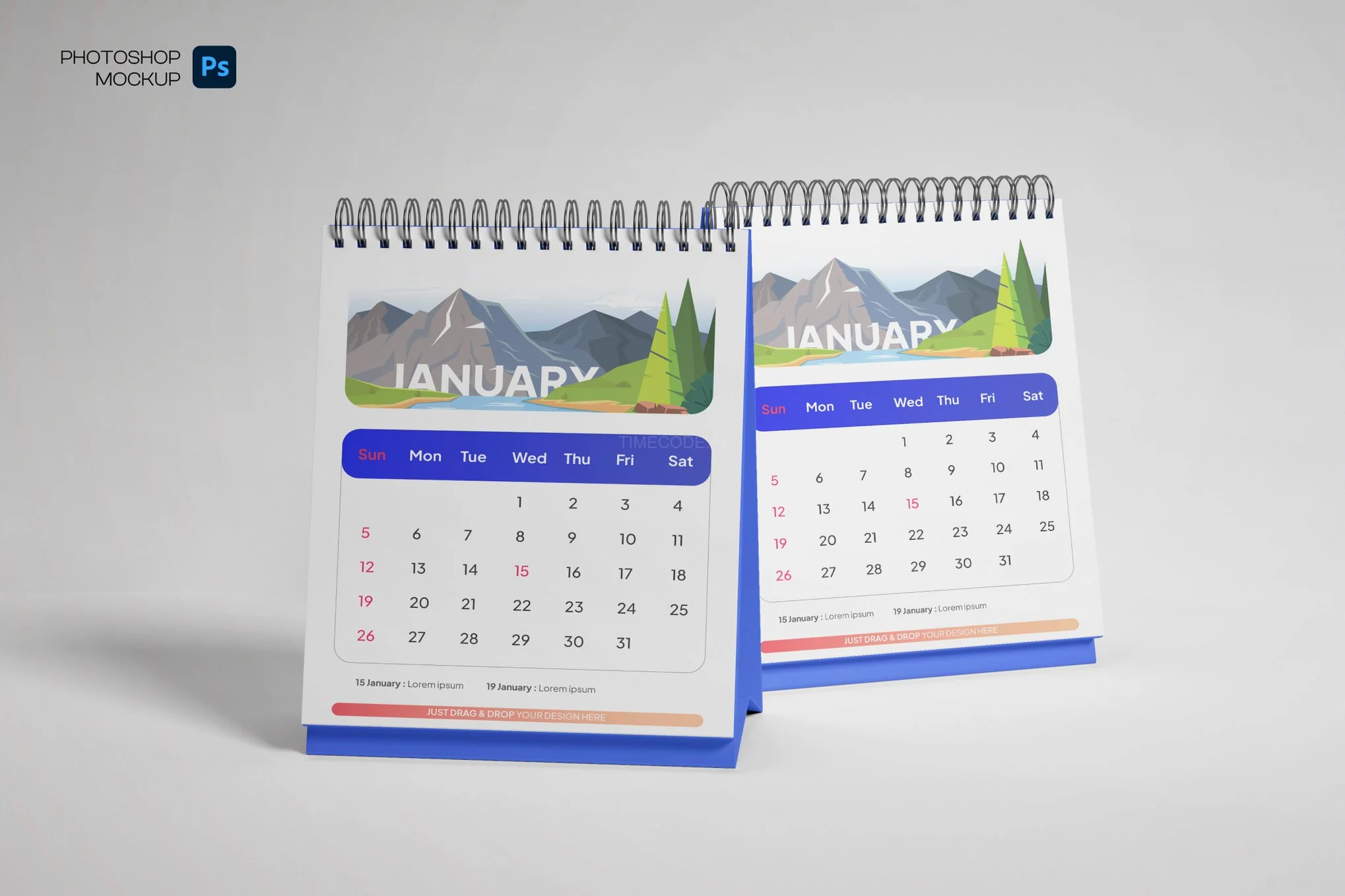 دانلود موکاپ تقویم رومیزی