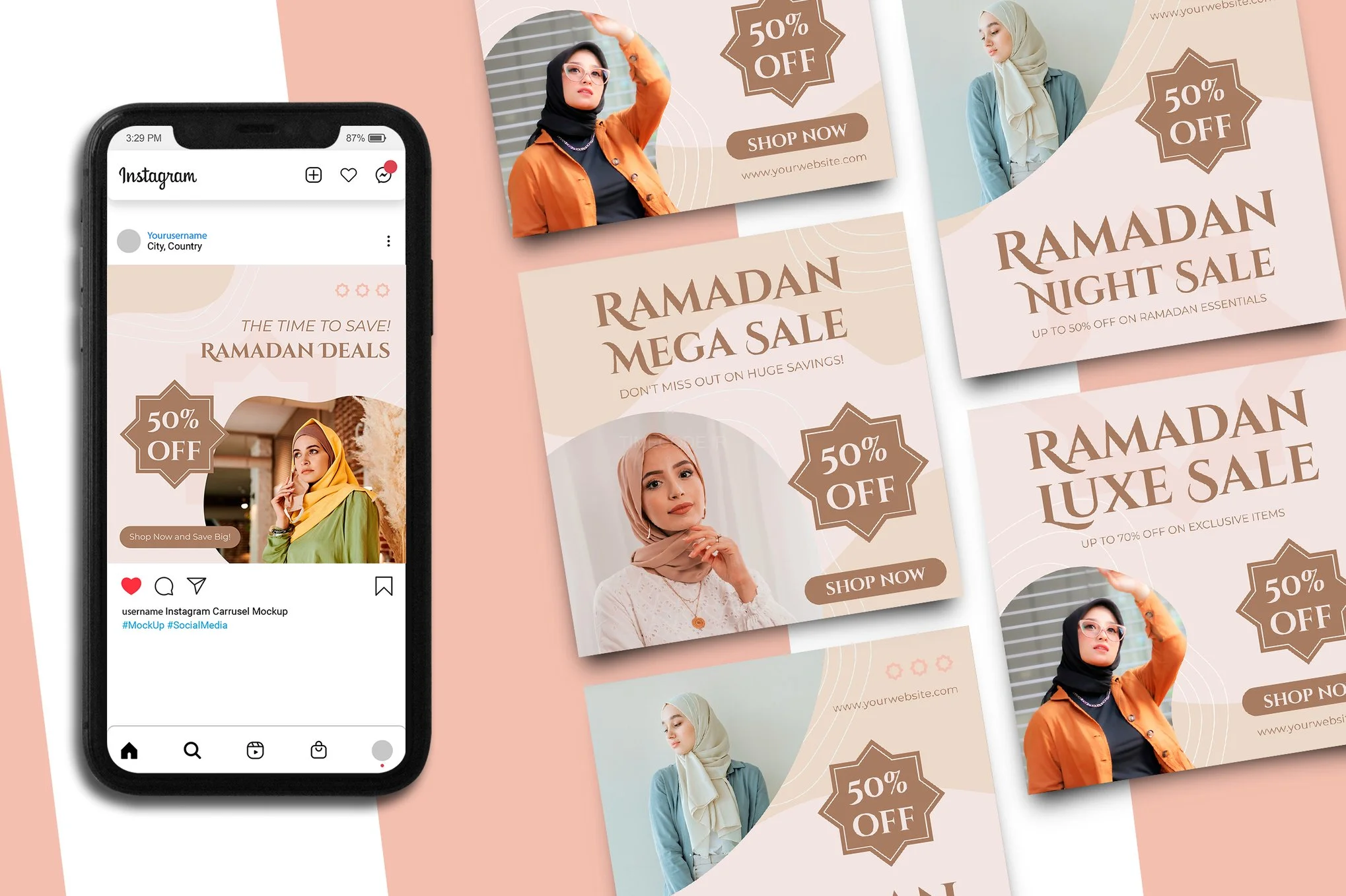 دانلود طرح پست اینستاگرام فروش ماه رمضان