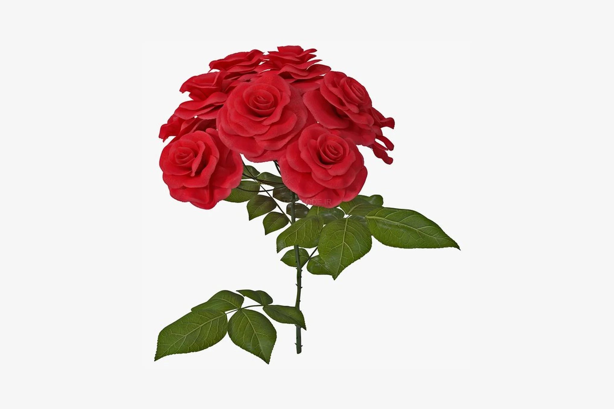 دانلود مدل سه بعدی گل رز قرمز