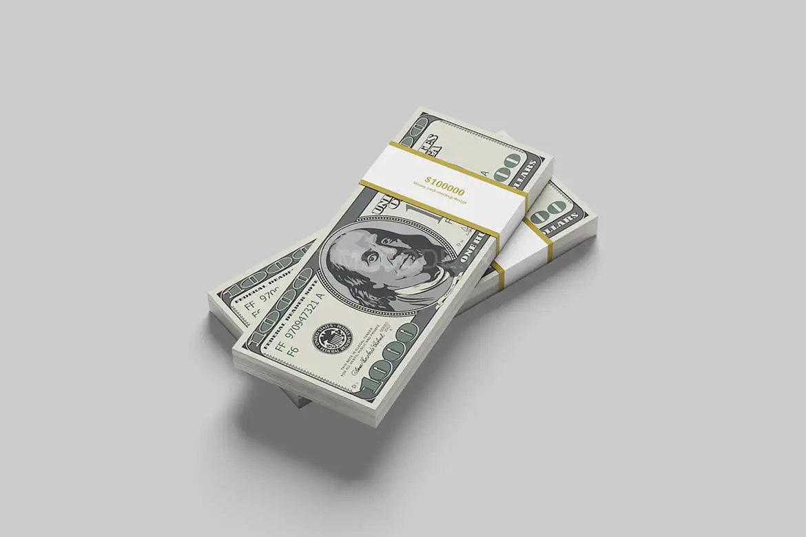 دانلود موکاپ بسته اسکناس