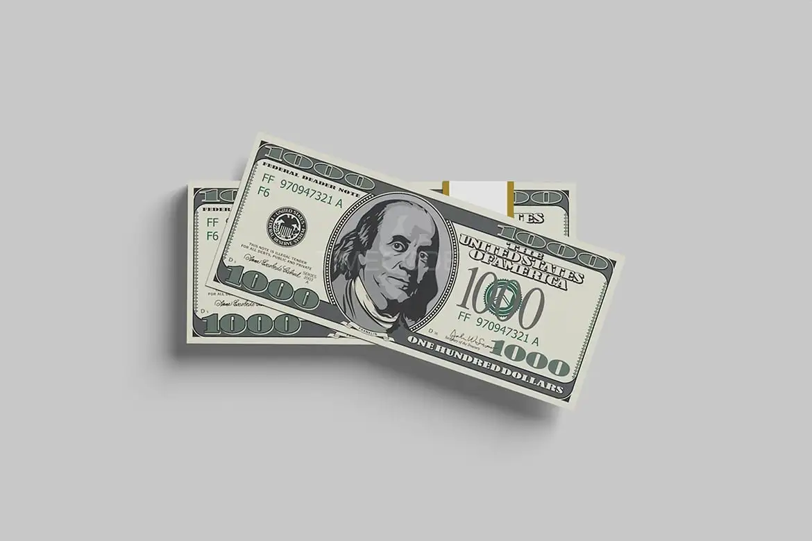 دانلود موکاپ بسته اسکناس