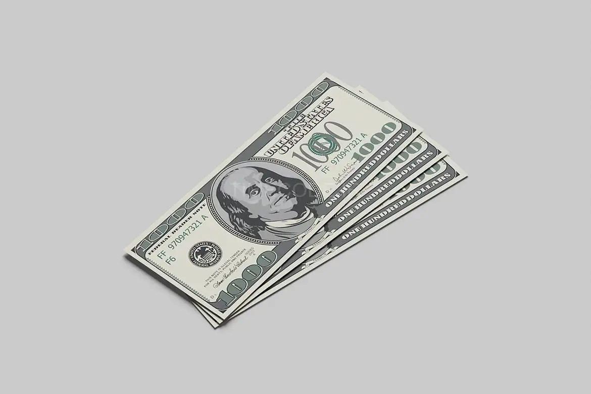 دانلود موکاپ بسته اسکناس