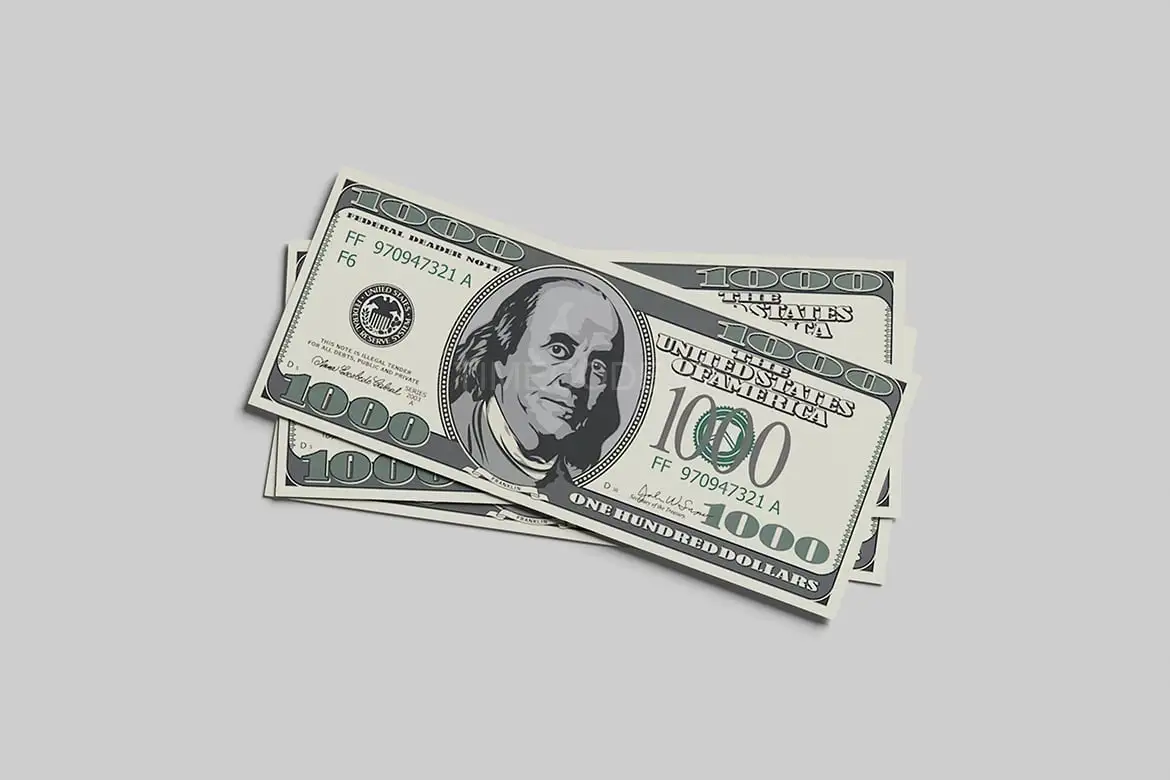 دانلود موکاپ بسته اسکناس