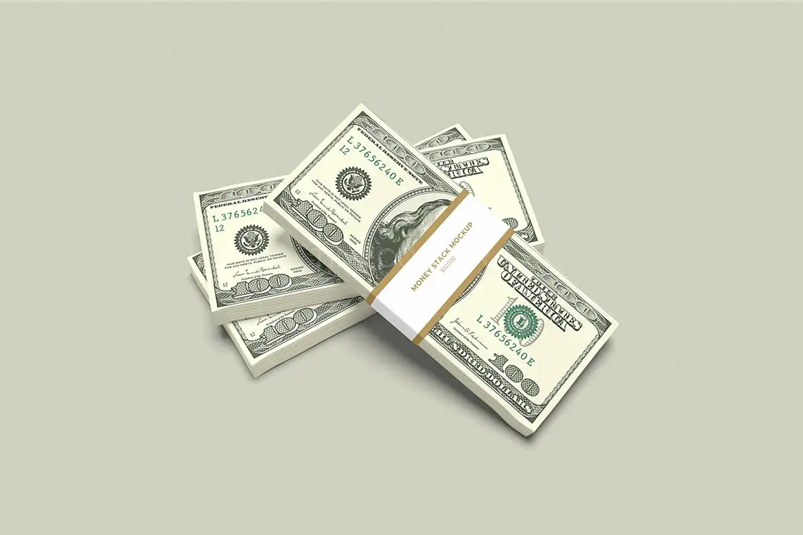دانلود موکاپ بسته اسکناس
