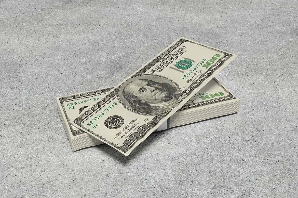 دانلود موکاپ اسکناس پول