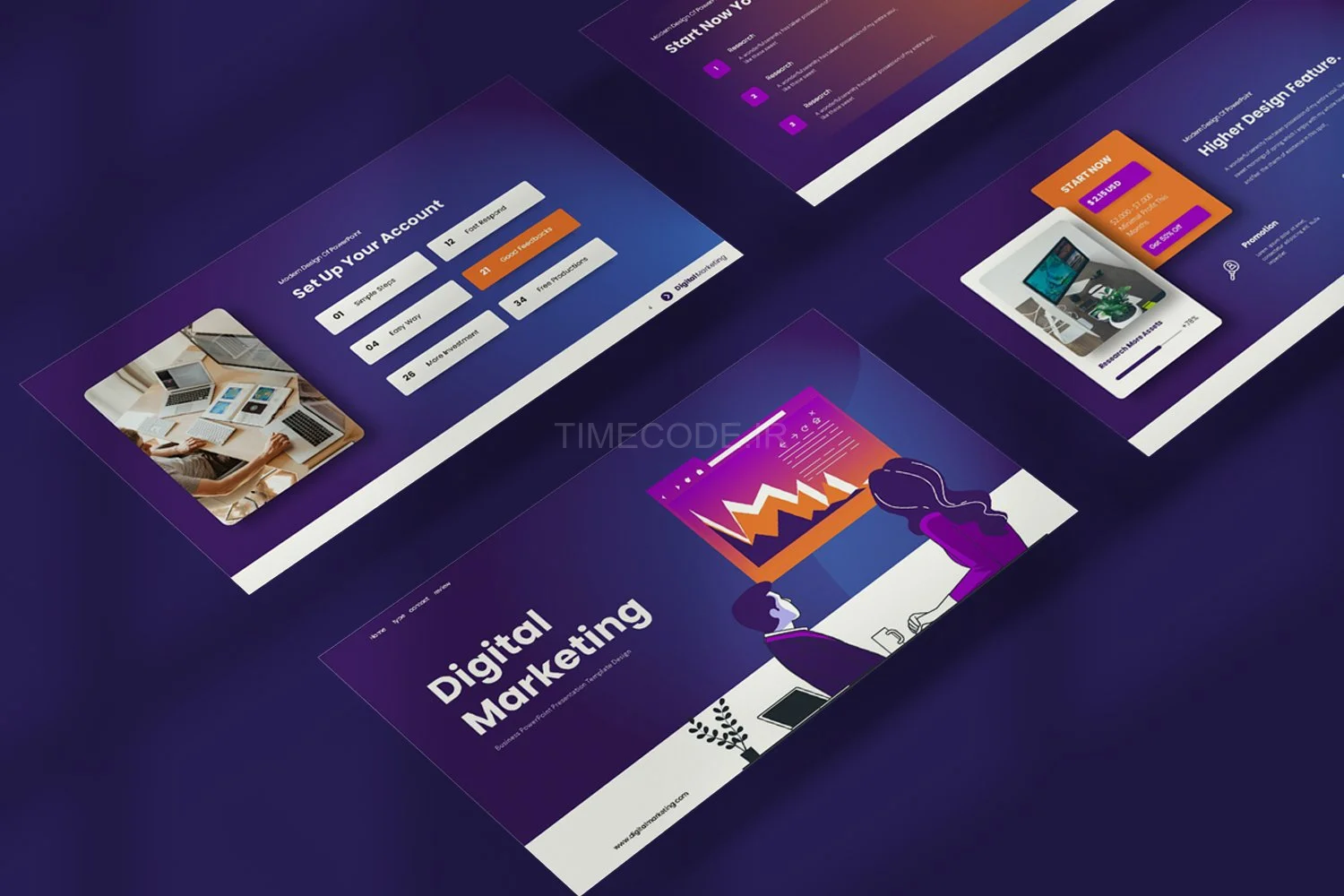 قالب پاورپوینت دیجیتال مارکتینگ