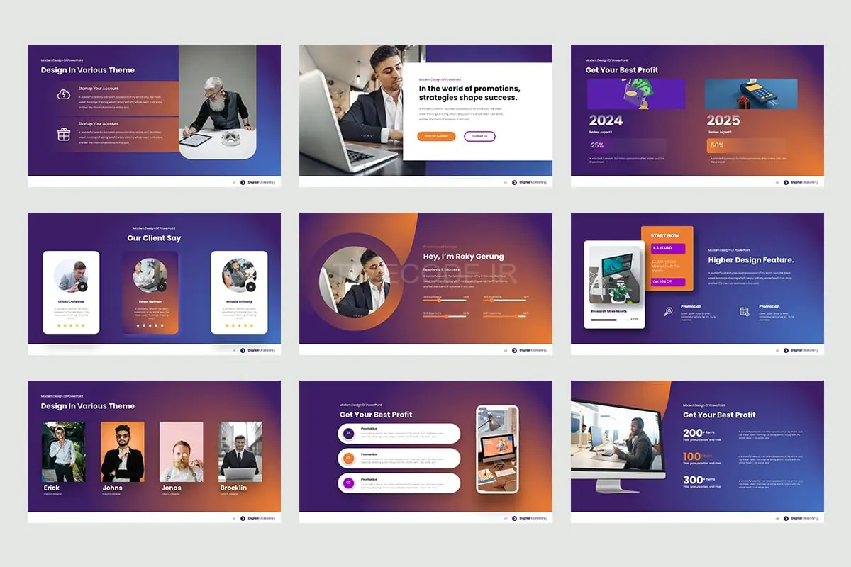 قالب پاورپوینت دیجیتال مارکتینگ