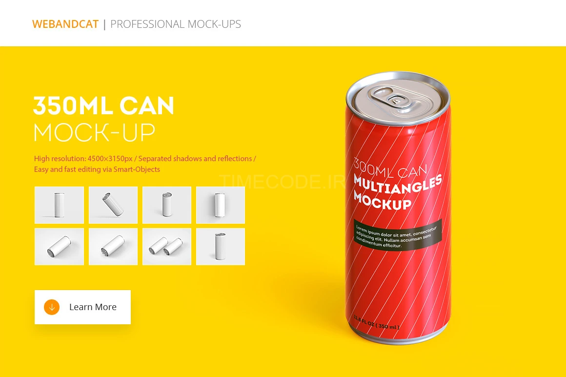 موکاپ قوطی نوشابه