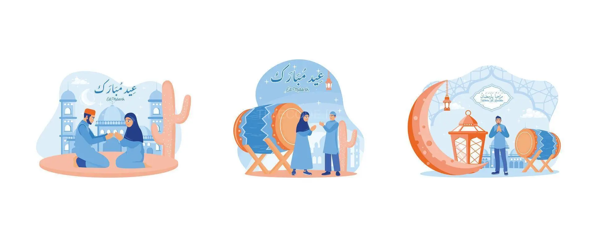 وکتور عید فطر مبارک