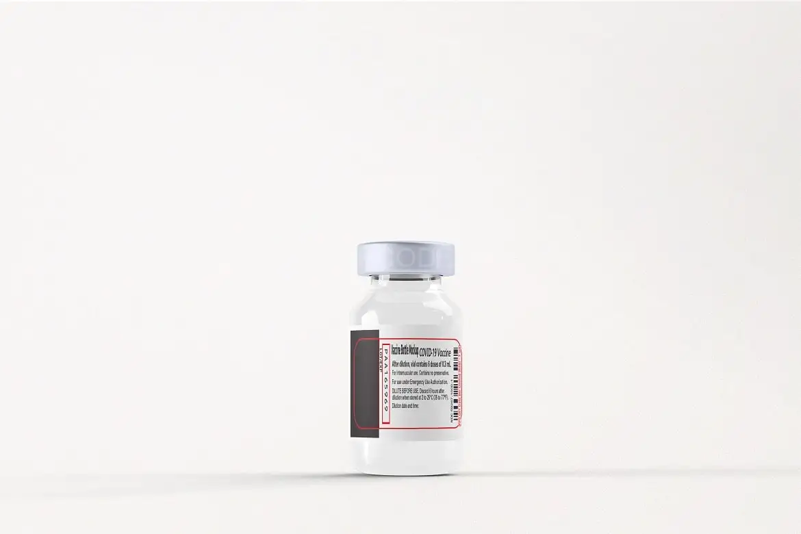 موکاپ بطری شیشه واکسن