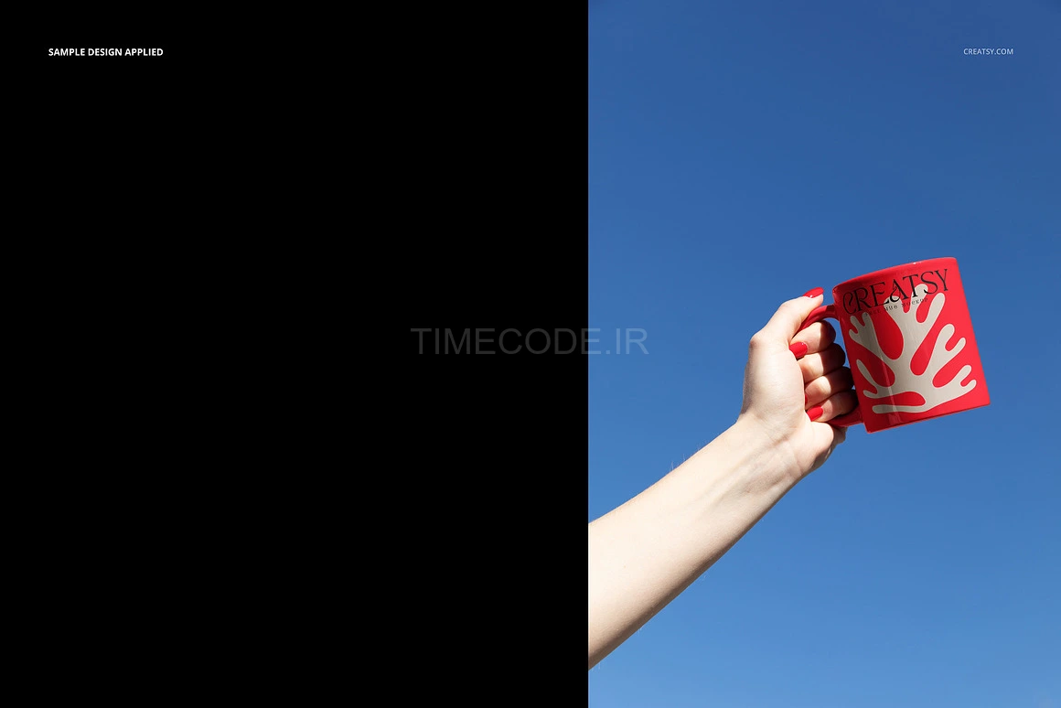 موکاپ ماگ در فضای باز
