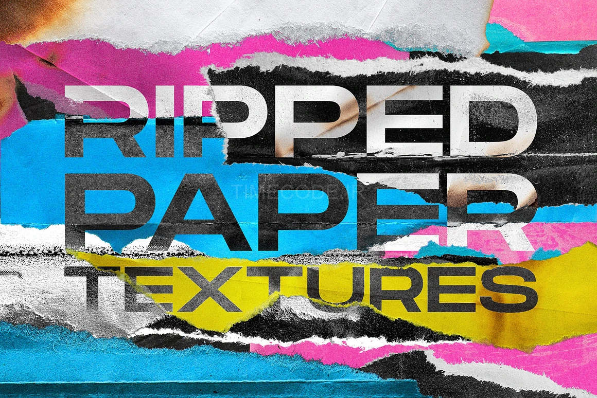 مجموعه تکسچر کاغذ پاره شده برای فتوشاپ Ripped Paper Textures For ...